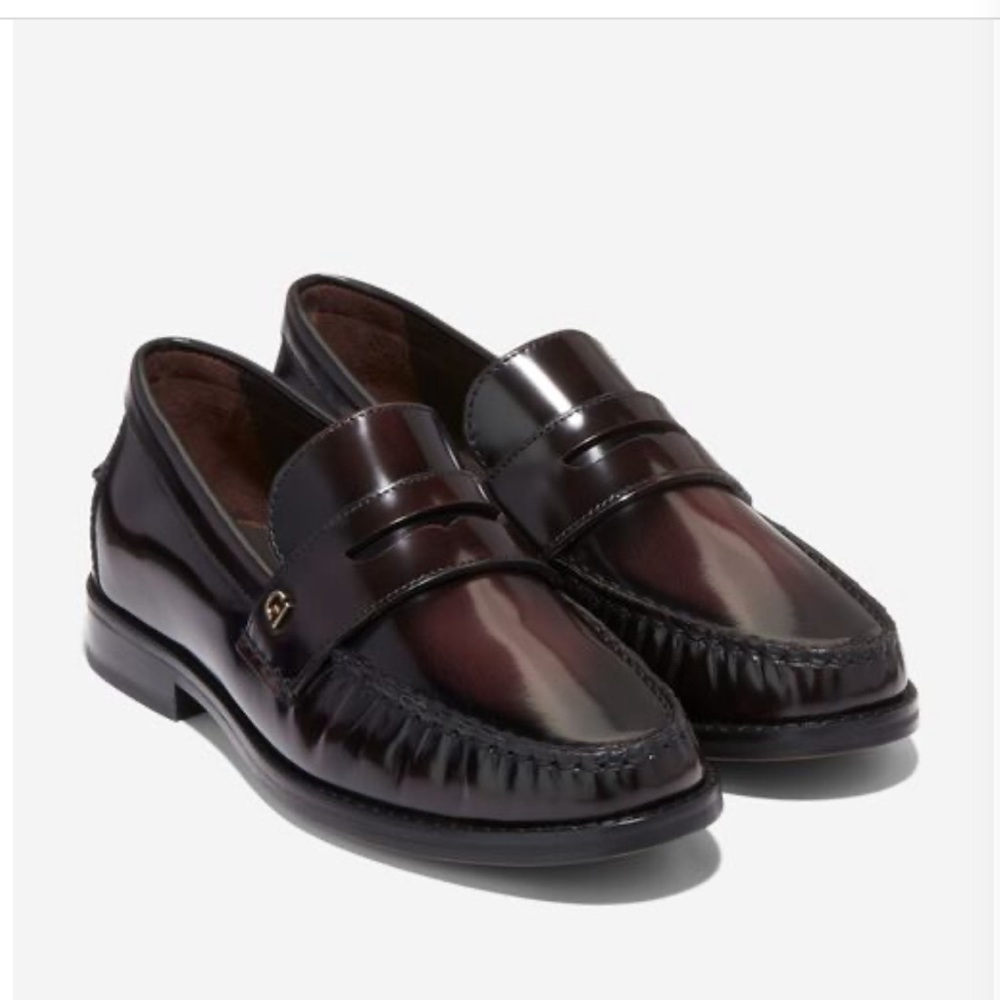 Women's Lux Pinch Penny Loafer, in “deep burgundy”